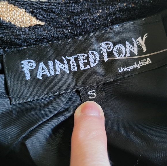 Black and Tan Blazer with Zebra Print - Picture 6 of 7